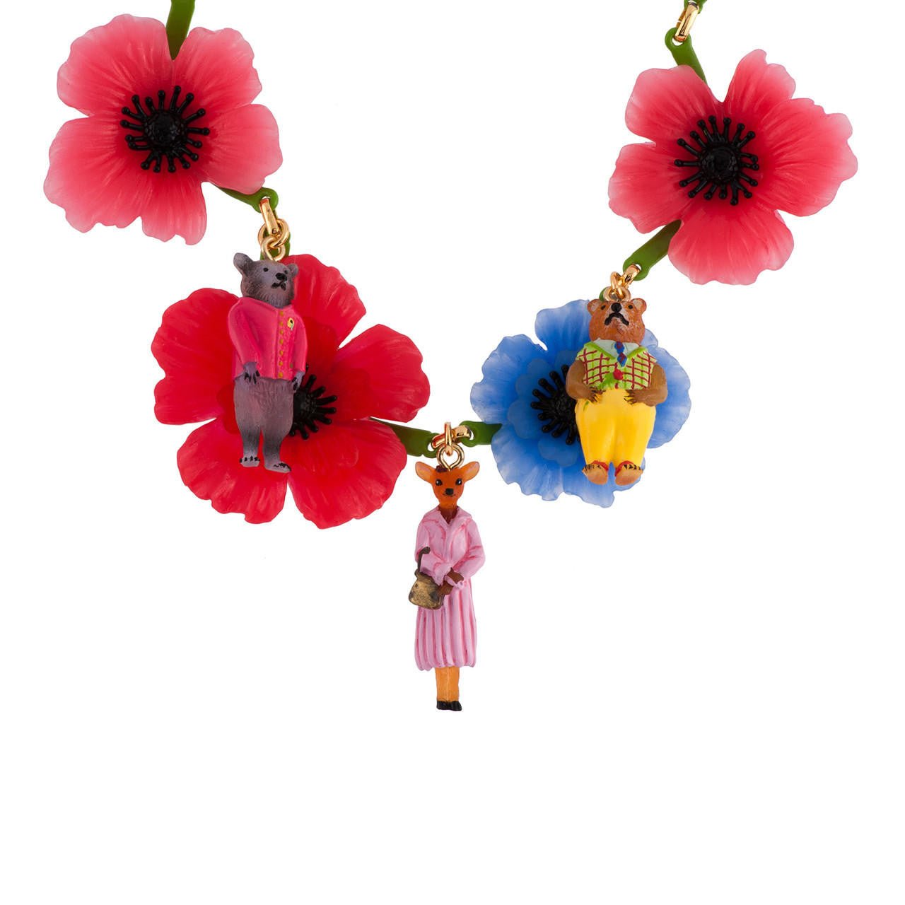 Statement Theé Smith Family Flowers & Animals Necklace | AFSM3071 - Les Nereides