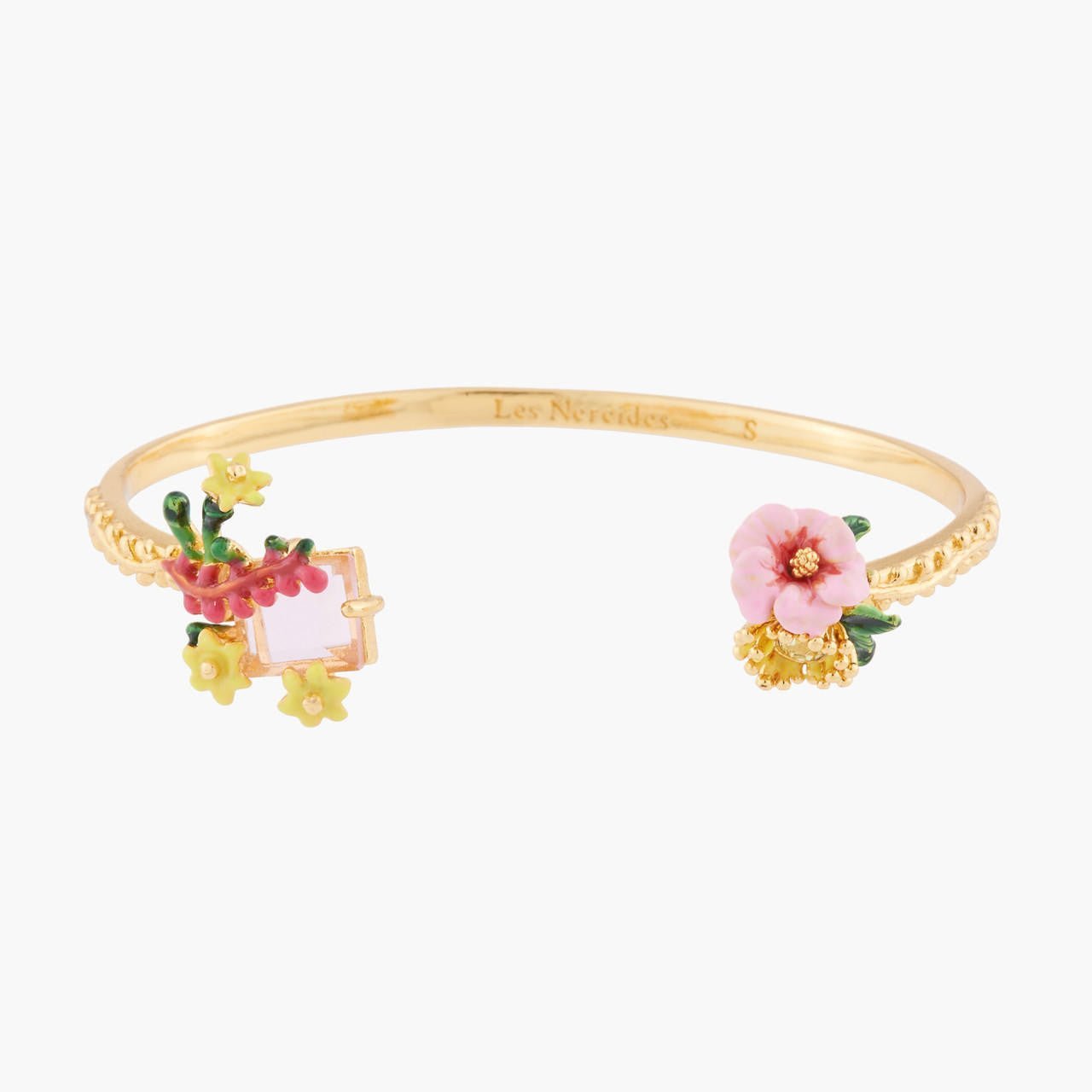 Sturt'S Desert Rose On Faceted Stone Bangle Bracelet | Akep203/11 - Les Nereides