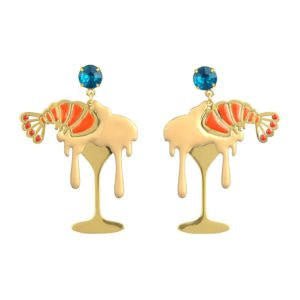 Sucre-Sale Shrimp With Mayonnaise Earrings | ABSS105T/1 - Les Nereides