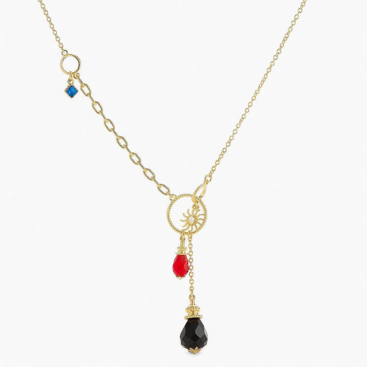 Sun, Black And Red Bead Necklace | APJS3061 - Les Nereides
