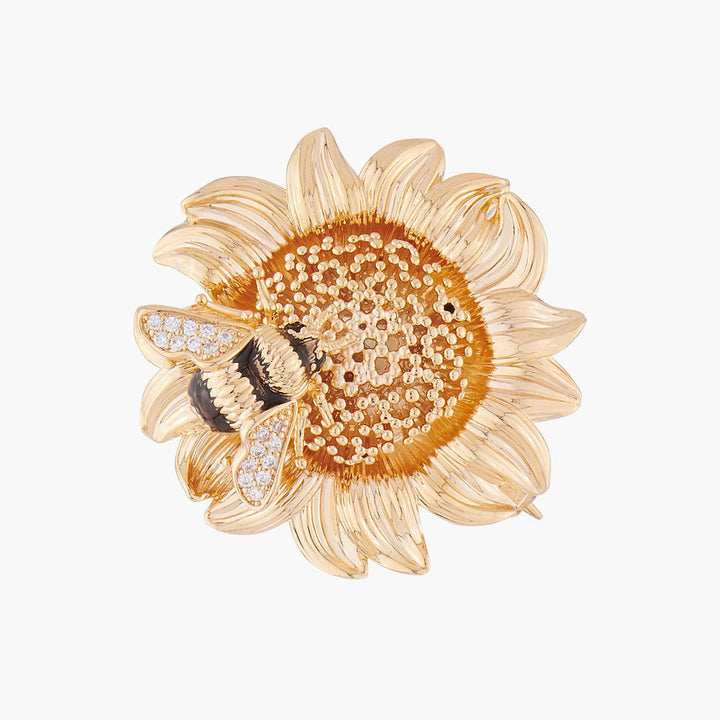 Sunflower And Bumblebee Brooch Brooch | ALNS5021 - Les Nereides