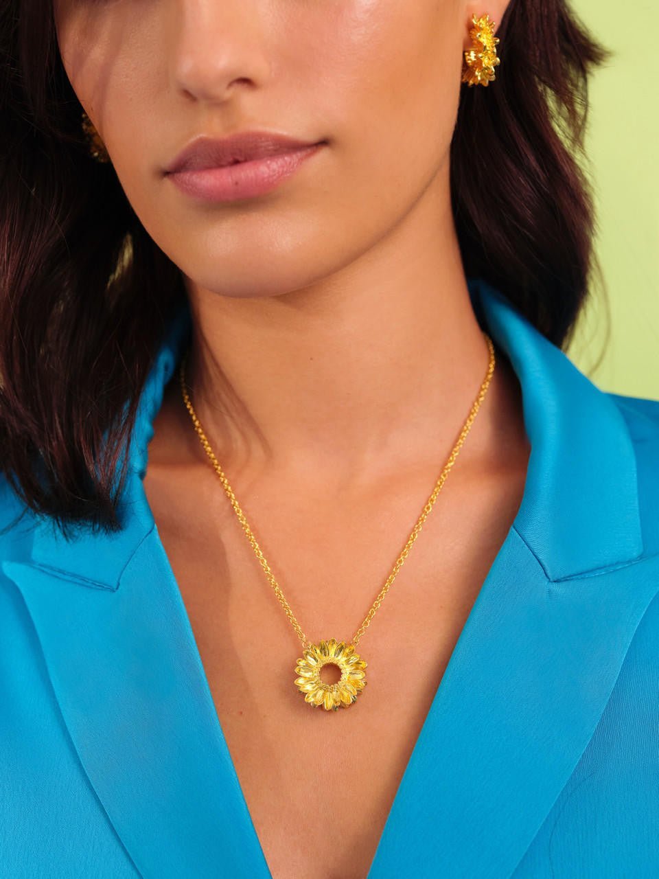 Sunflower Pendant Necklace | APCO3111 - Les Nereides