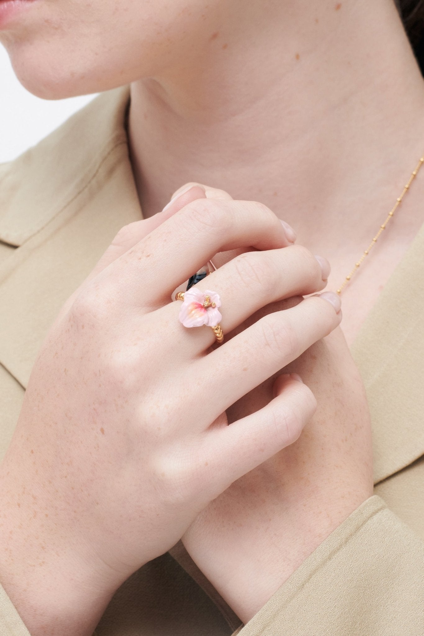 Sweet Chestnut Tree Flower Adjustable Rings | AMEF6021 - Les Nereides