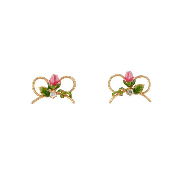 Symbole D'Amour Knot And Rose Bud Earrings | ADSA101T/1 - Les Nereides