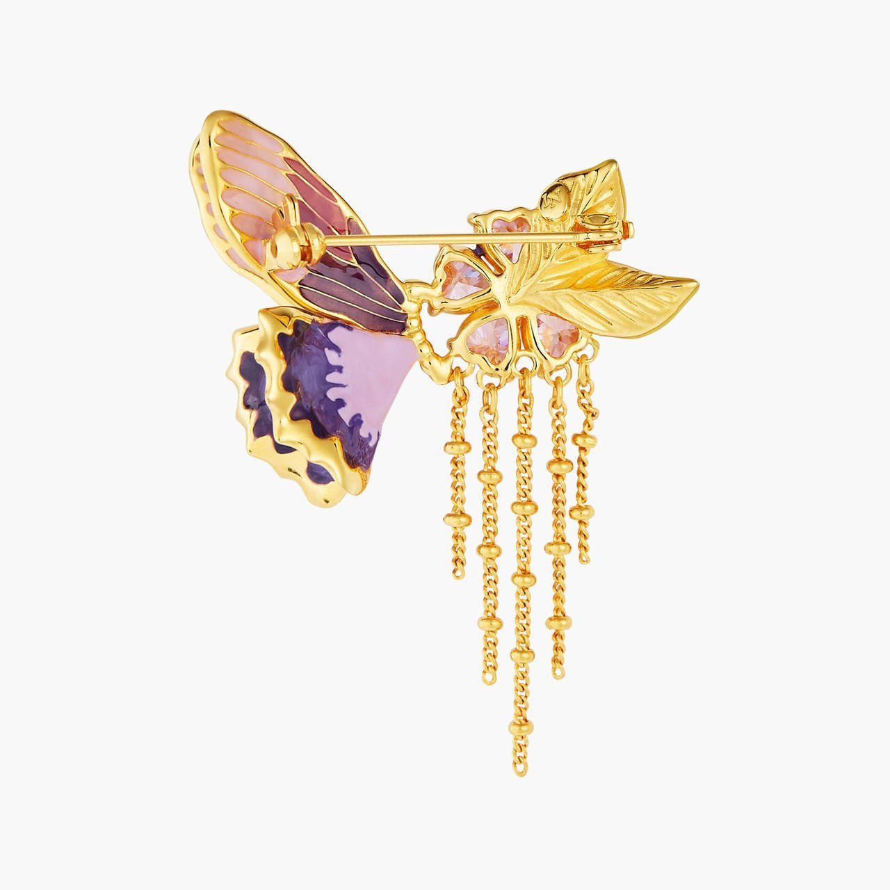 Terinos Butterfly And Flower Petals Brooch Accessories | ANHA5011 - Les Nereides