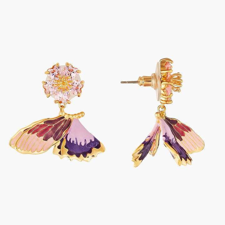 Terinos Butterfly And Flower Petals Earrings | ANHA1071 - Les Nereides