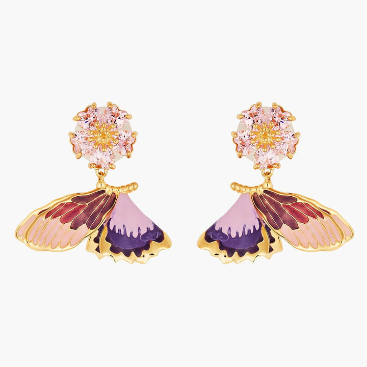 Terinos Butterfly And Flower Petals Earrings | ANHA1071 - Les Nereides