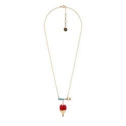 Theé Candy Store Fork And Dripping Gold Strawberry Necklace | ADCS3101 - Les Nereides