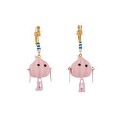 Theé Candy Store Fork And Pink Meue Monster Earrings | ADCS1061 - Les Nereides