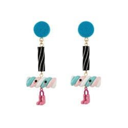 Theé Candy Store Liquorice And Marshmallow Monster Earrings | ADCS1031 - Les Nereides