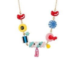 Theé Candy Store Multi-Éléments W/Gold Plated Chain Necklace | ADCS3151 - Les Nereides