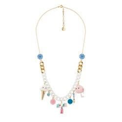 Theé Candy Store Multi-Éléments W/White Link Chain Necklace | ADCS3161 - Les Nereides