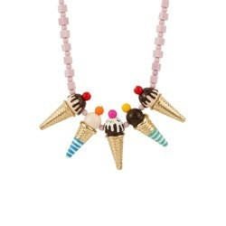 Theé Candy Store Multi Ice Cream Cornets W/Resin Beads Necklace | ADCS3041 - Les Nereides
