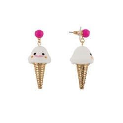 Theé Candy Store White Ice Cream Cornet Monster Earrings | ADCS1091 - Les Nereides