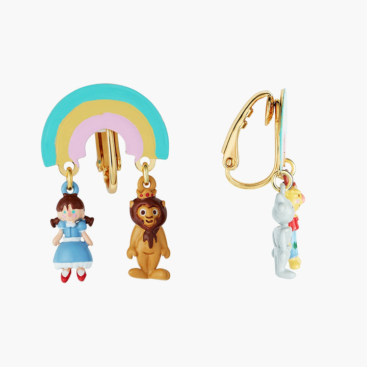 Theé Toto & Dorothy Dorothy, Theé Cowardly Lion, Theé Tin Man And Theé Scarecrow Asymmetrical Earrings | ANOZ110C/1 - Les Nereides