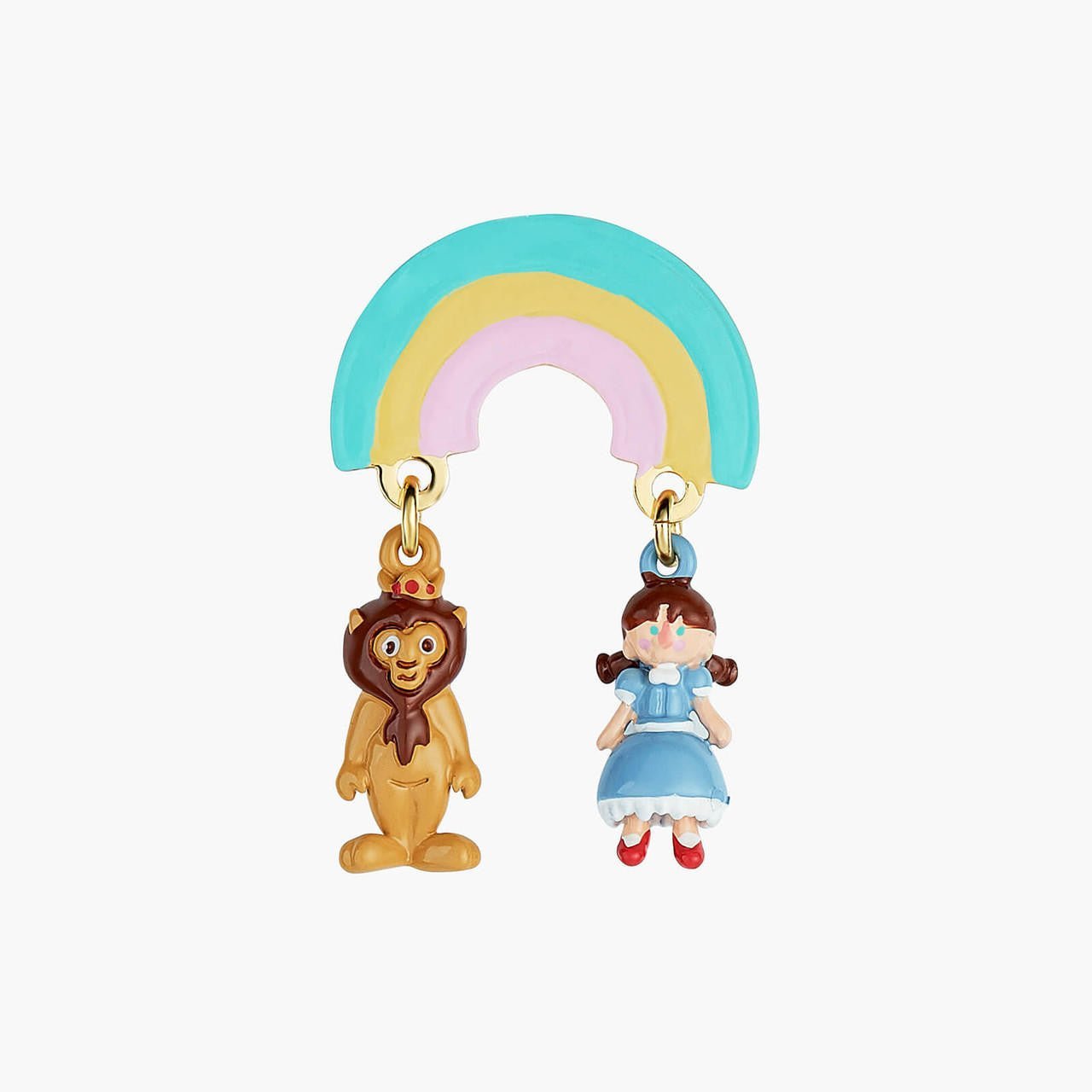 Theé Toto & Dorothy Dorothy, Theé Cowardly Lion, Theé Tin Man And Theé Scarecrow Asymmetrical Earrings | ANOZ110C/1 - Les Nereides