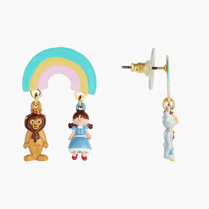 Theé Toto & Dorothy Dorothy, Theé Cowardly Lion, Theé Tin Man And Theé Scarecrow Asymmetrical Earrings | ANOZ110C/1 - Les Nereides