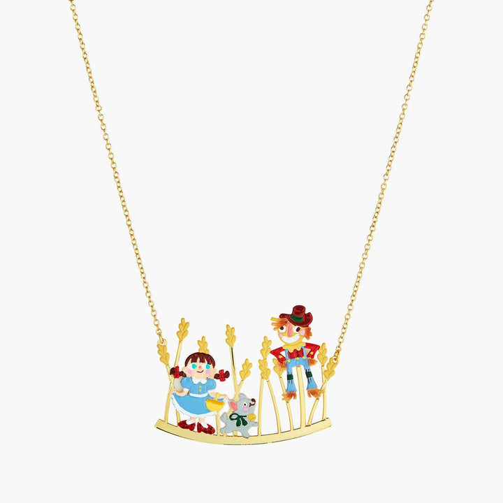 Theé Toto & Dorothy Dorothy, Toto Theé Dog And Theé Scarecrow Statement Necklace | ANOZ3071 - Les Nereides