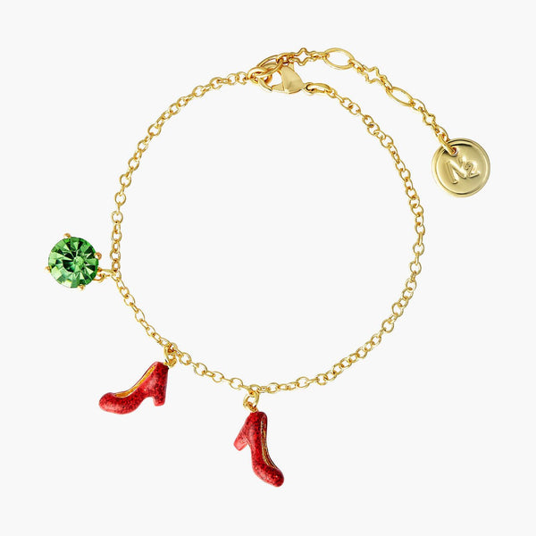 Theé Toto & Dorothy Faceted Crystal And Shoes Charm Bracelet | ANOZ2051 - Les Nereides
