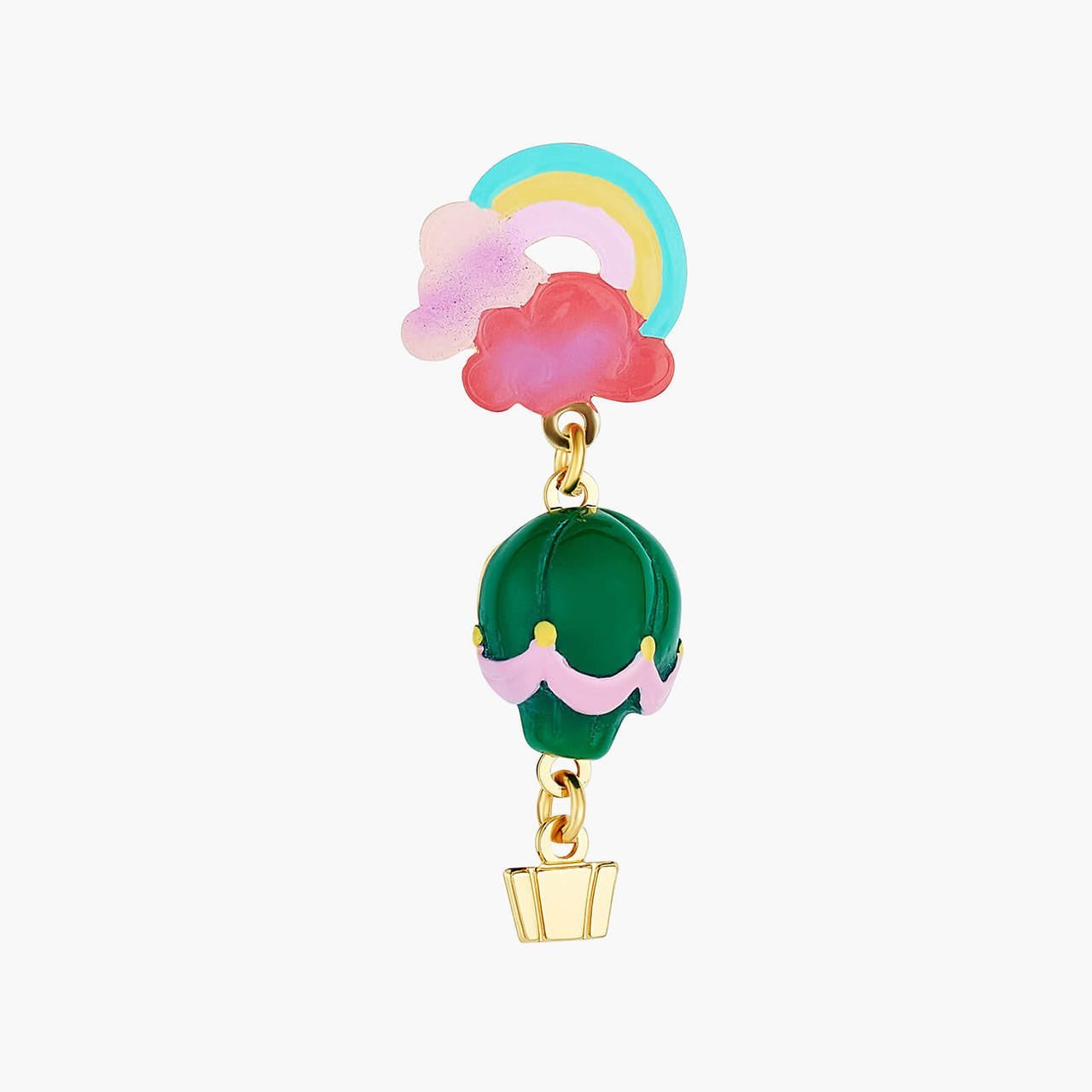 Theé Toto & Dorothy Rainbow House And Hot Air Balloon Earrings | ANOZ104C/1 - Les Nereides