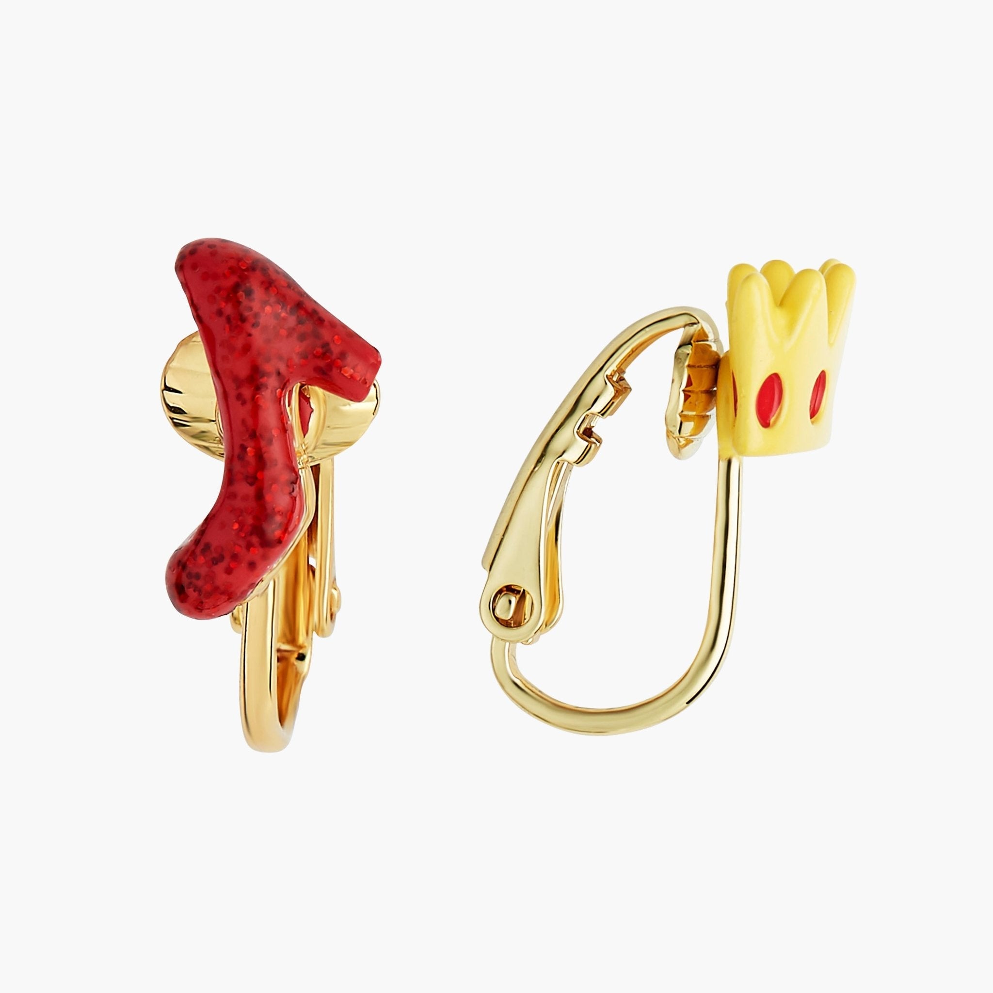 Theé Toto & Dorothy Shoe And Crown Asymmetrical Earrings | ANOZ112C/1 - Les Nereides