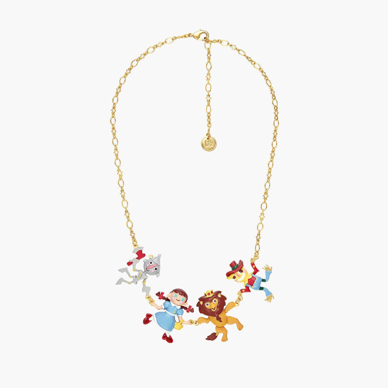 Theé Toto & Dorothy Theé Tin Man, Dorothy, Theé Cowardly Lion And Theé Scarecrow Statement Necklace | ANOZ3011 - Les Nereides