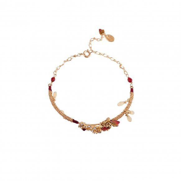 Thin Feuilles D'Automne Crystal, Crystals & Foliage Bracelet | ACFA203/11 - Les Nereides