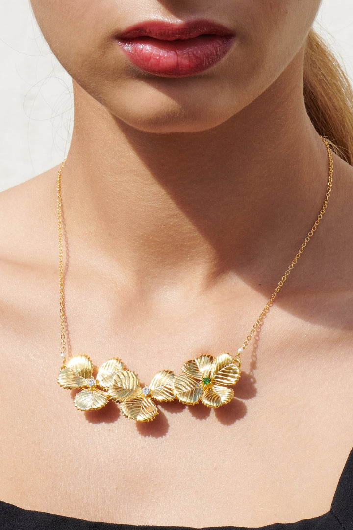 Three Clovers Collar Necklace | ALFC3051 - Les Nereides