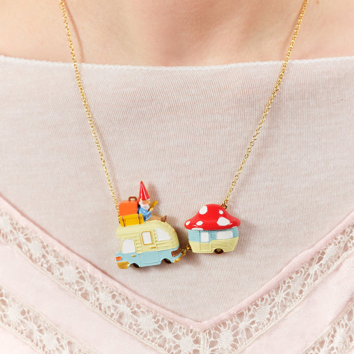 Toadstool Family Caravan Statement Necklace | ASCP3071 - Les Nereides