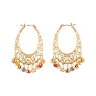 Tresors de Pondichery Metal Lace & Multi-Éléments Earrings | AETP1031 - Les Nereides