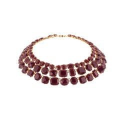 Triple Row La Diamantine 49Cm Aurore Purple Necklace | ACLD3171 - Les Nereides