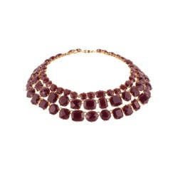Triple Row La Diamantine 49Cm Aurore Purple Necklace | ACLD3171 - Les Nereides