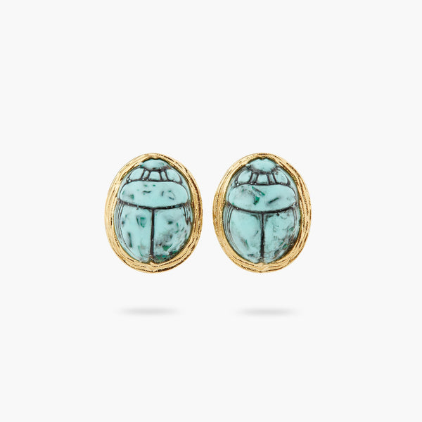 Turquoise Scarab Beetle Earrings | ASNI1031 - Les Nereides