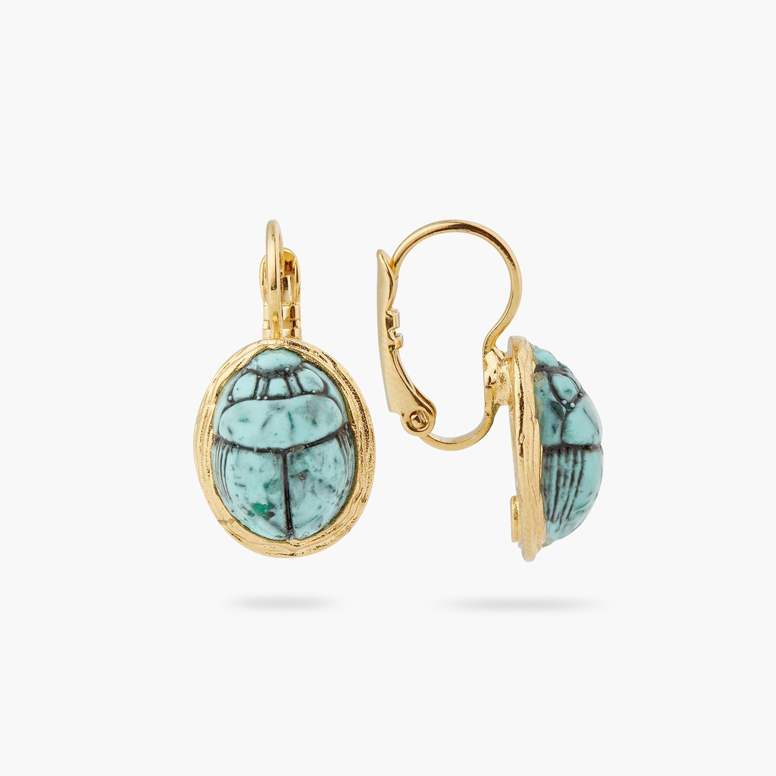 Turquoise Scarab Beetle Earrings | ASNI1031 - Les Nereides