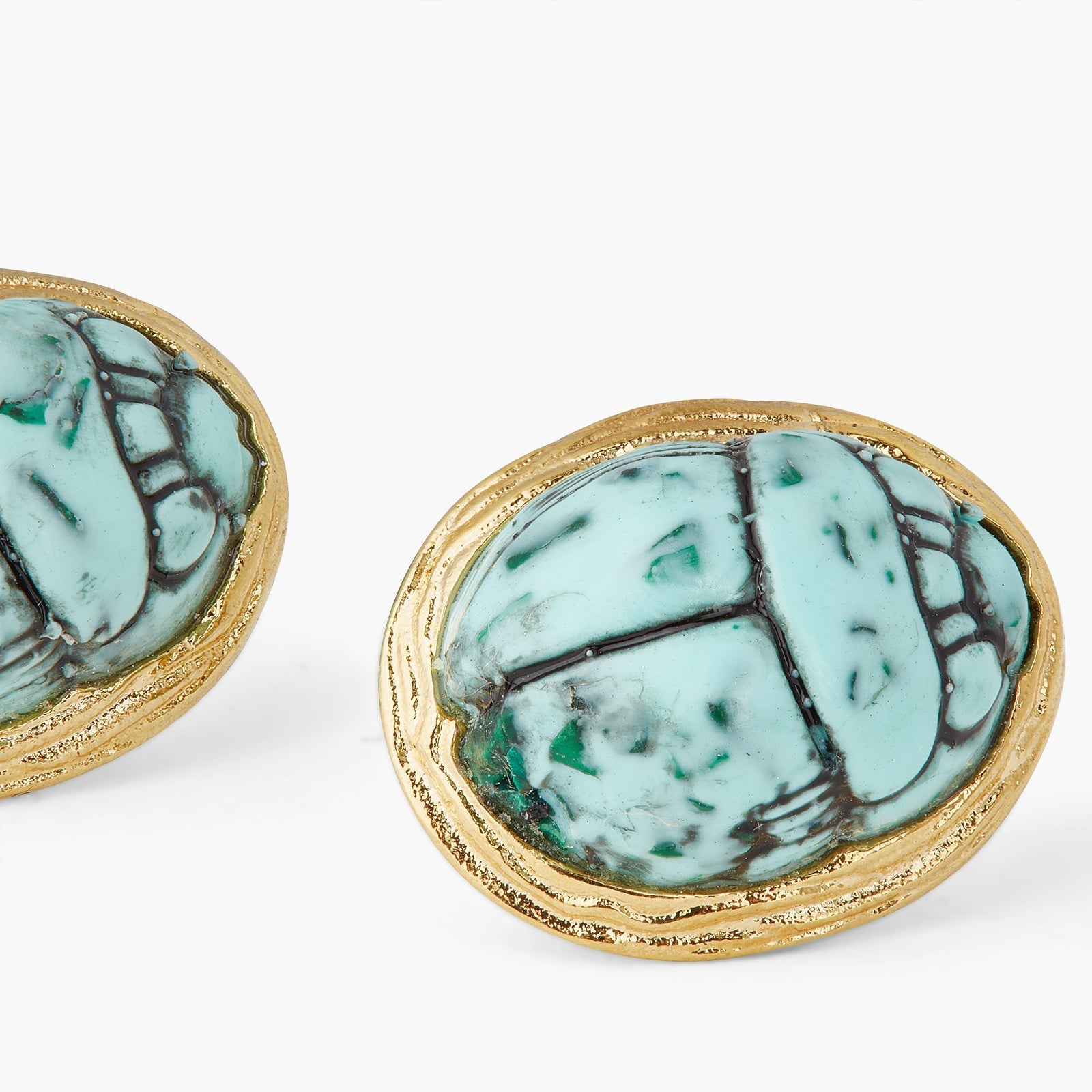 Turquoise Scarab Beetle Earrings | ASNI1031 - Les Nereides