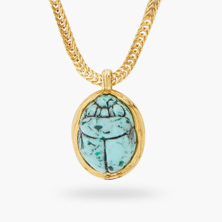 Turquoise Scarab Beetle Pendant Necklace | ASNI3031 - Les Nereides