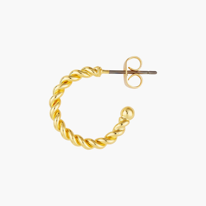 Twisted Hoops Post Earrings | AOCH1031 - Les Nereides