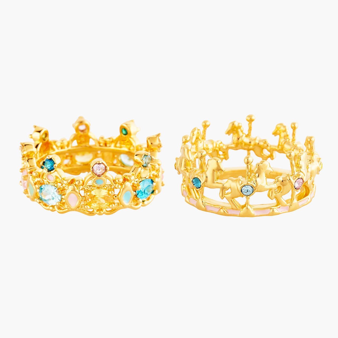 Two Band Carousel And Horse Rings | ANIP603/11 - Les Nereides