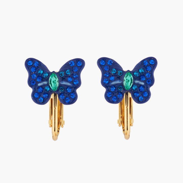 Ulysses Butterfly And Crystals Earrings | AKEP105 - Les Nereides