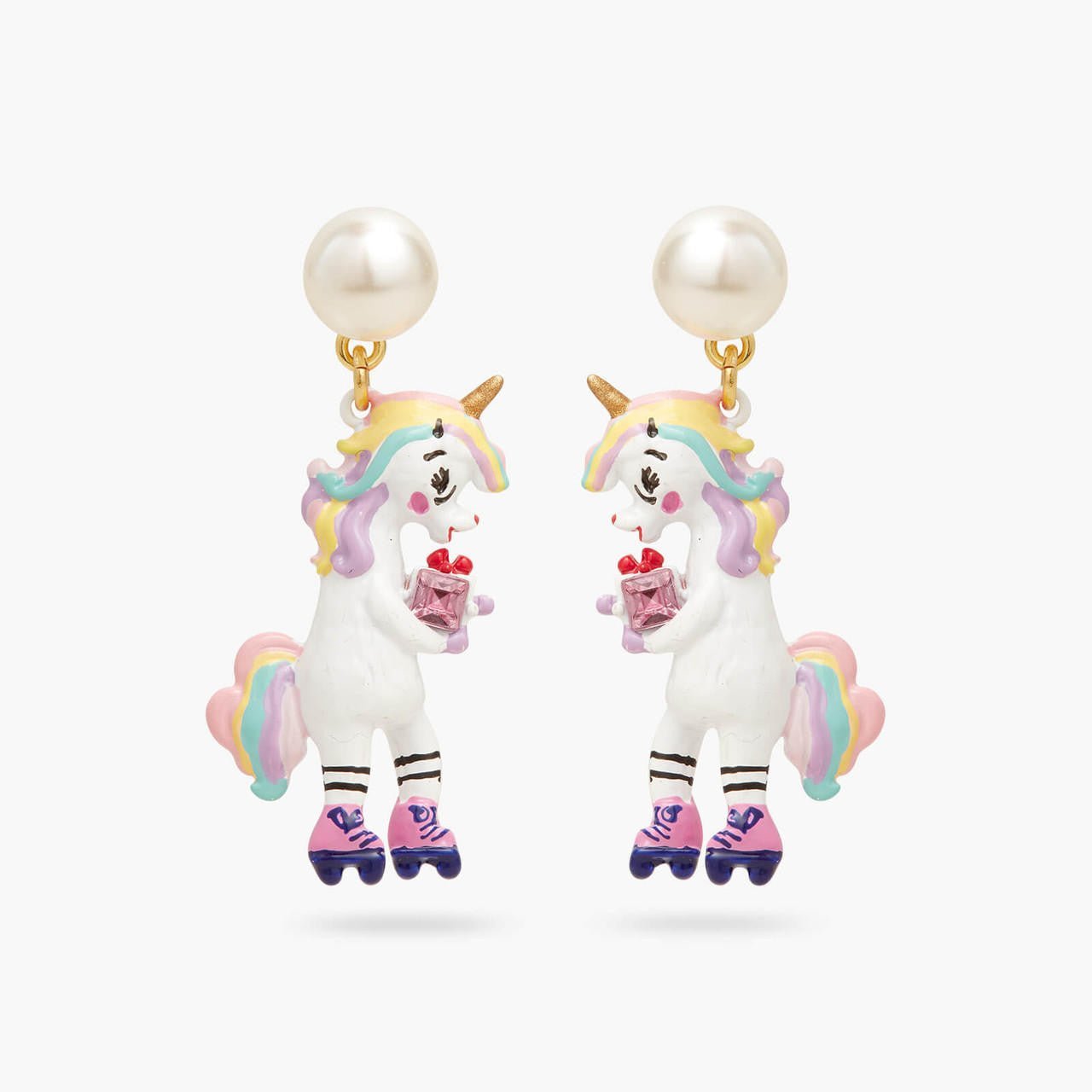 Unicorn earrings | AQPP1041 - Les Nereides
