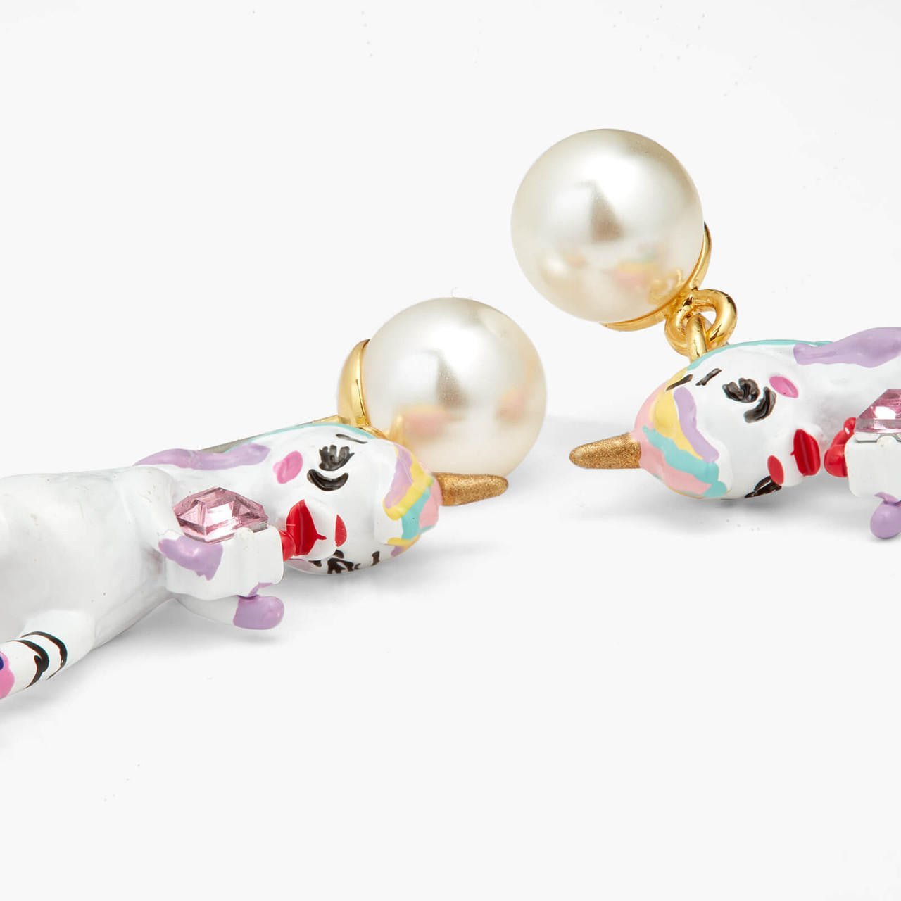 Unicorn earrings | AQPP1041 - Les Nereides
