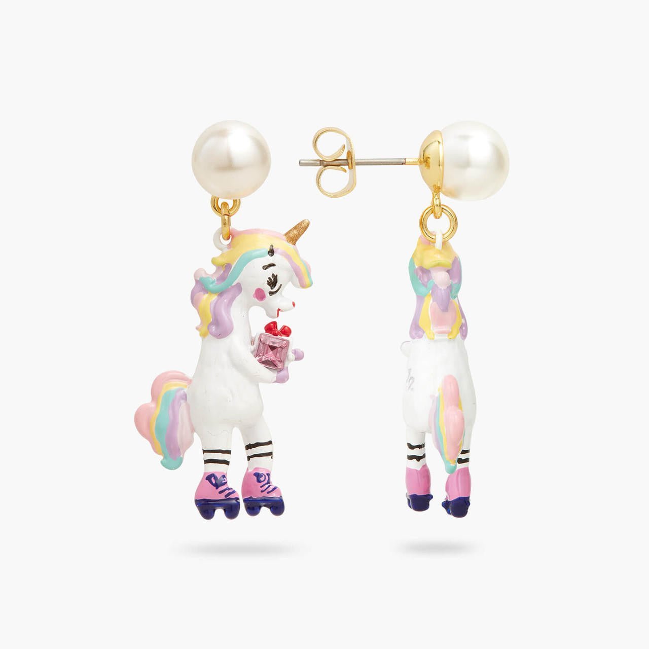 Unicorn earrings | AQPP1041 - Les Nereides