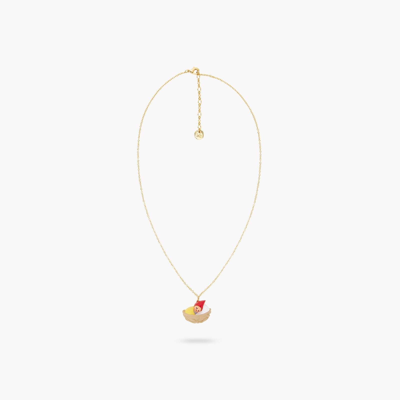 Walnut Shell And Young Gnome Pendant Necklace | ASCP3021 - Les Nereides