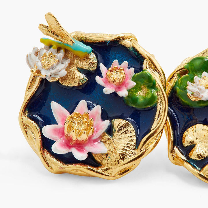 Water Lily Pond Earrings | AQJF1101 - Les Nereides