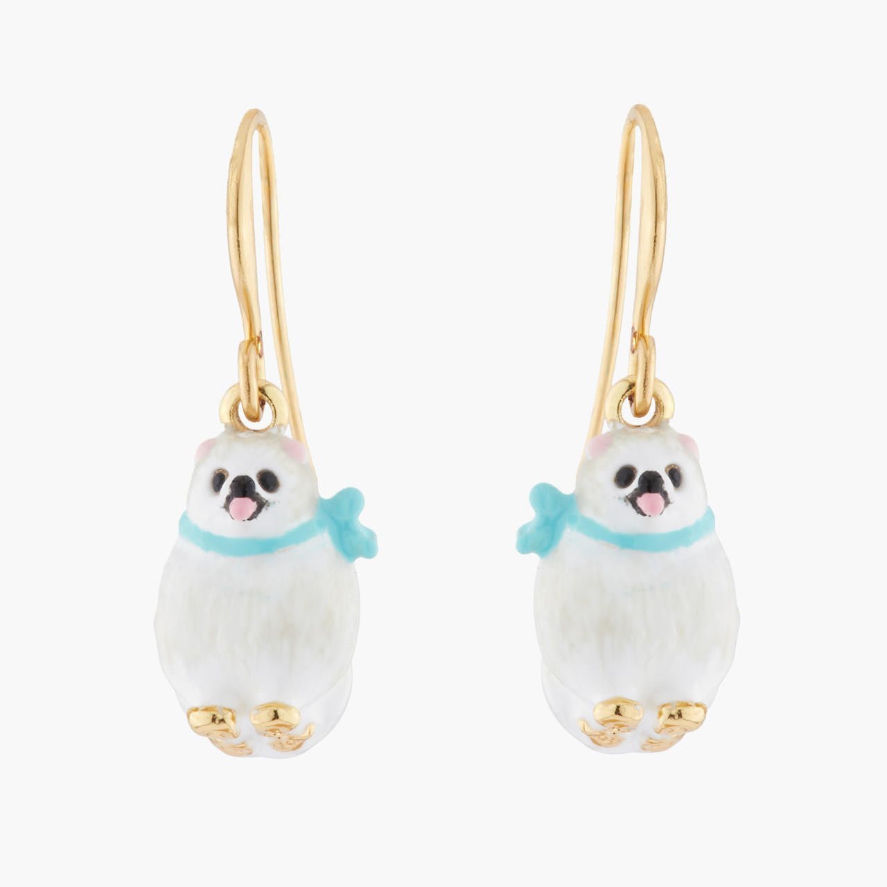 White Pomeranian Earrings | AKLA103 - Les Nereides