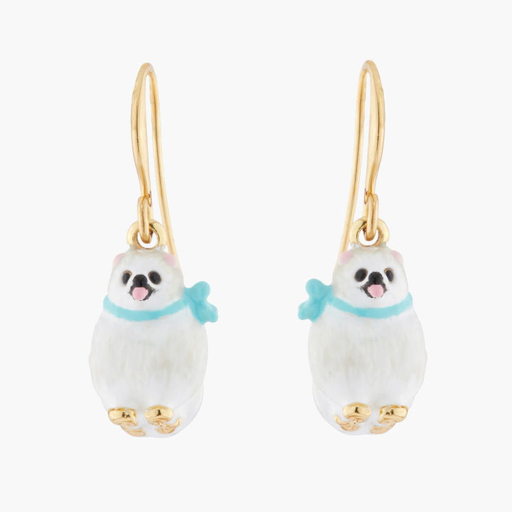 White Pomeranian Earrings | AKLA103 - Les Nereides