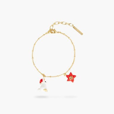 White rabbit and poinsettia bracelet | AQNE2011 - Les Nereides