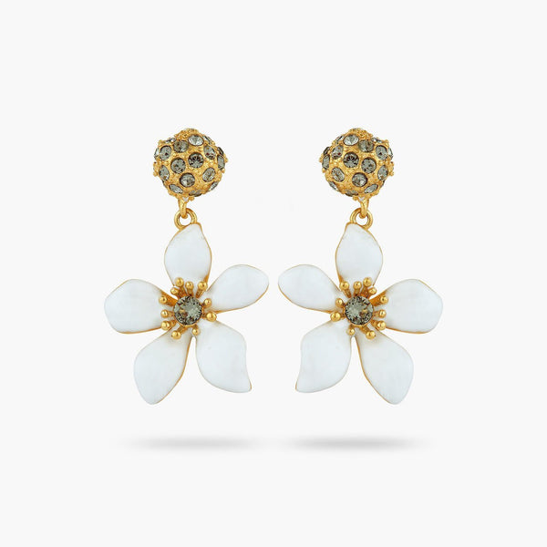 White ranunculus earrings | AQFN1031 - Les Nereides