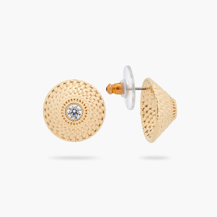 Wickerwork disc earrings | ASVA1021 - Les Nereides
