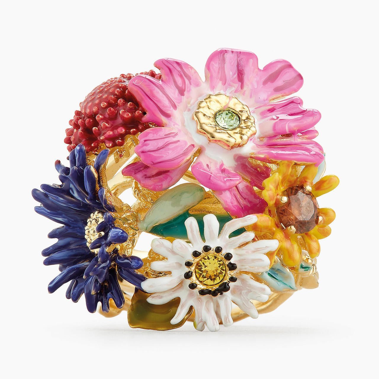 Wild Flower Bouquet Cocktail Ring | APPO6011 - Les Nereides